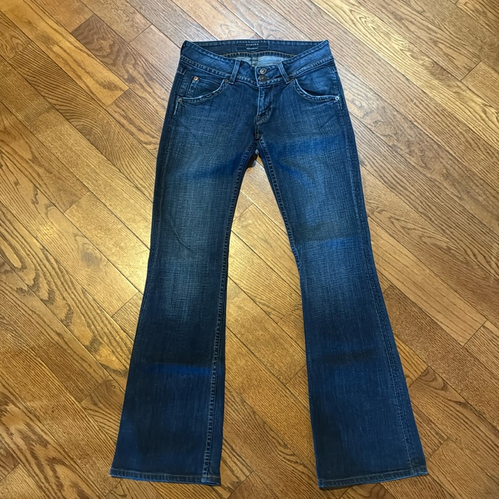 HUDSON medium wash straight leg jeans